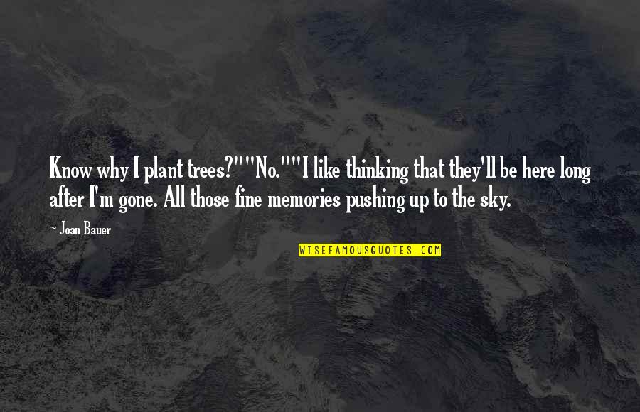 Robertino Rossellini Quotes By Joan Bauer: Know why I plant trees?""No.""I like thinking that