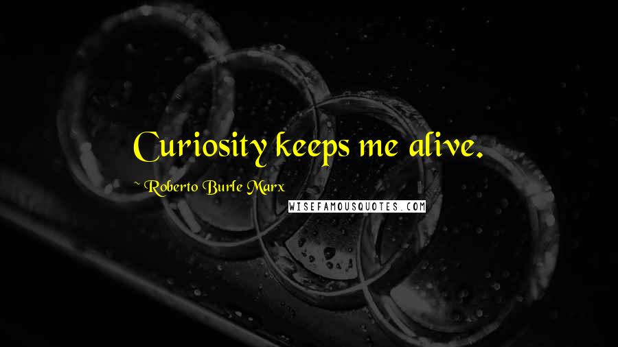 Roberto Burle Marx quotes: Curiosity keeps me alive.
