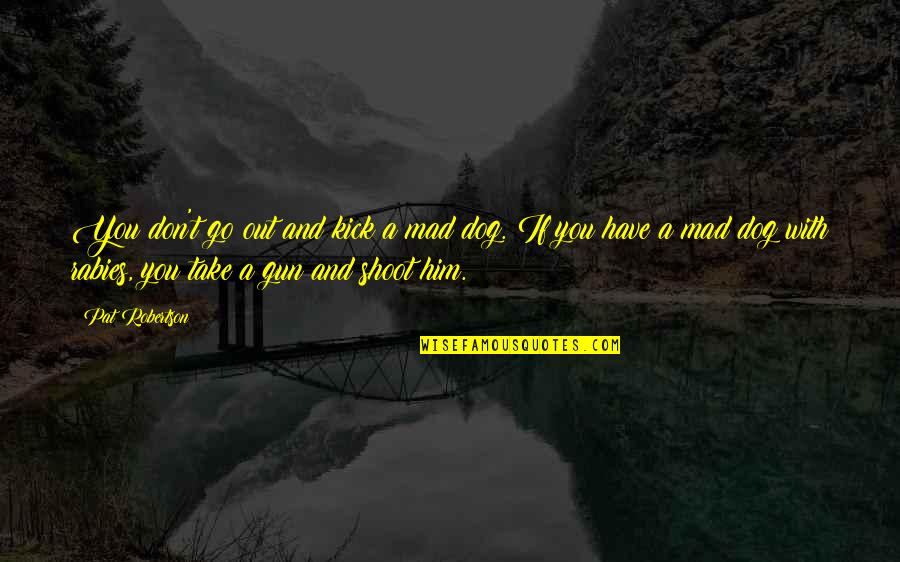 Robertson Quotes By Pat Robertson: You don't go out and kick a mad Robertson Quotes By Pat Robertson: You don't go out and kick a mad