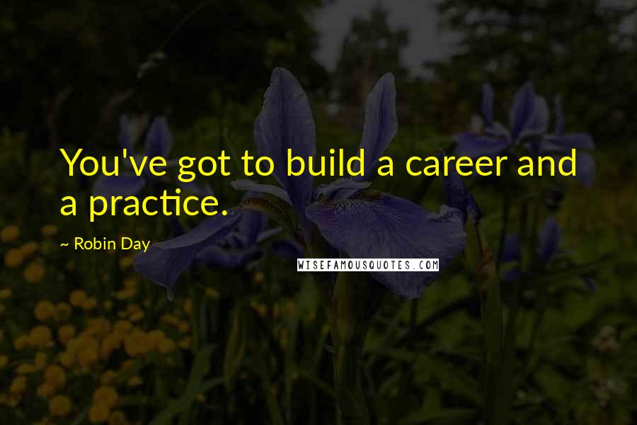 Robin Day quotes: You've got to build a career and a practice.