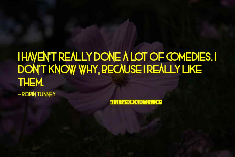 Robin Tunney Quotes By Robin Tunney: I haven't really done a lot of comedies.