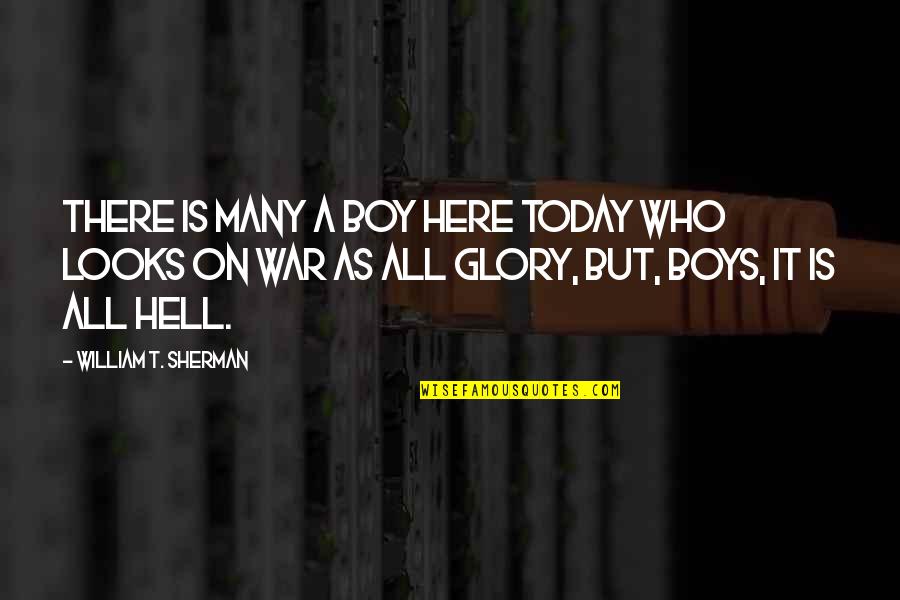 Robostir Quotes By William T. Sherman: There is many a boy here today who