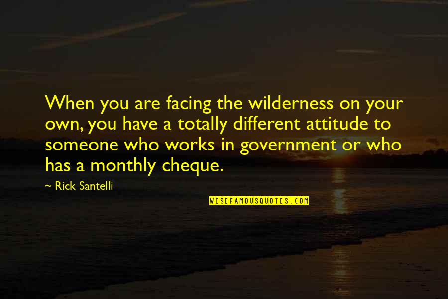 Rocabo Evolution Quotes By Rick Santelli: When you are facing the wilderness on your