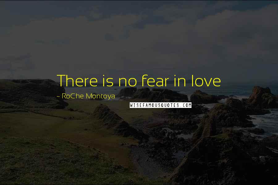 RoChe Montoya quotes: There is no fear in love