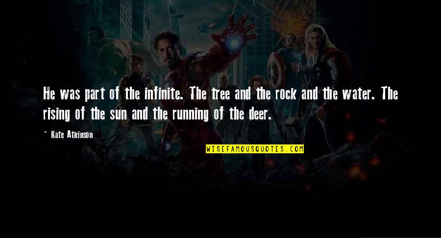 Rock And Water Quotes By Kate Atkinson: He was part of the infinite. The tree