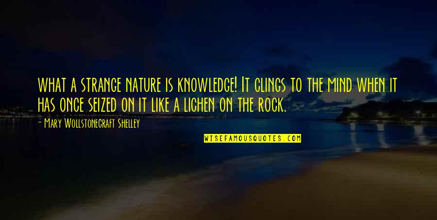 Rock On Quotes By Mary Wollstonecraft Shelley: what a strange nature is knowledge! It clings Rock On Quotes By Mary Wollstonecraft Shelley: what a strange nature is knowledge! It clings