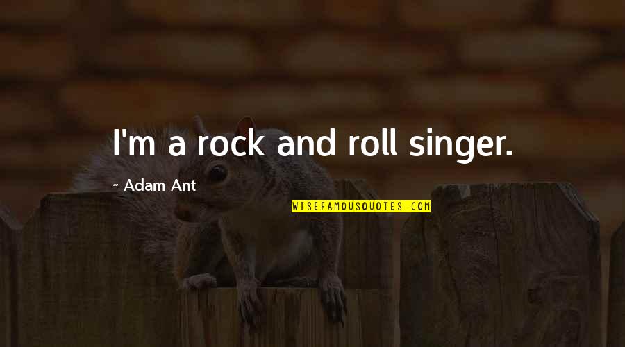 Rock Singer Quotes By Adam Ant: I'm a rock and roll singer. Rock Singer Quotes By Adam Ant: I'm a rock and roll singer.