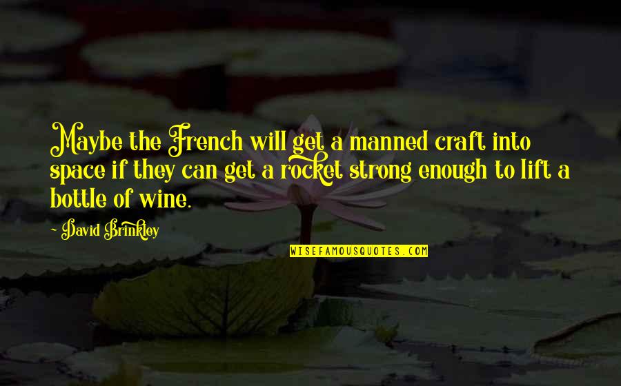 Rocket Quotes By David Brinkley: Maybe the French will get a manned craft