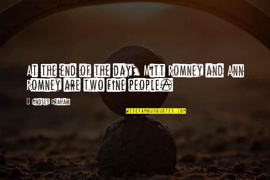Rockin 1950 Quotes By Lindsey Graham: At the end of the day, Mitt Romney