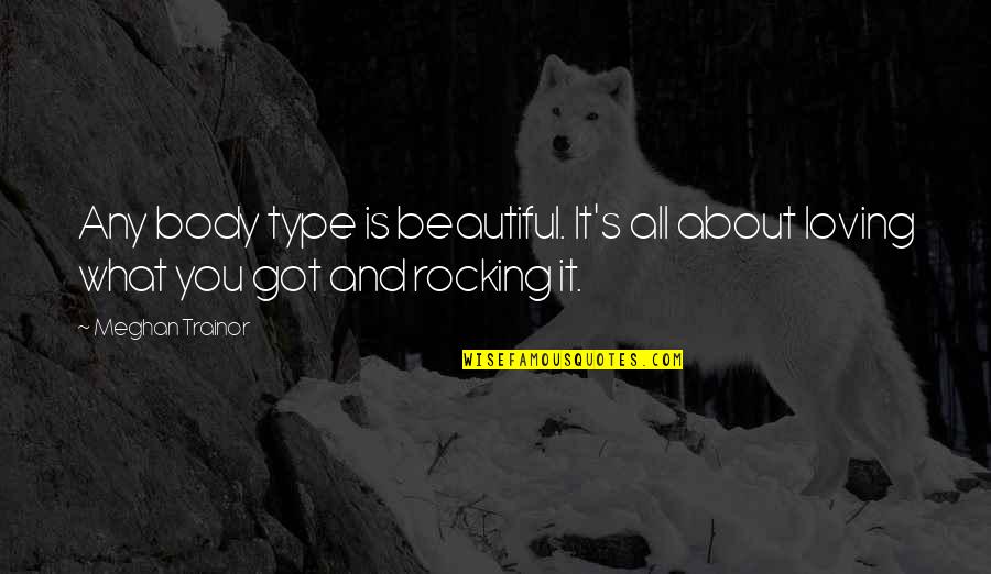 Rocking It Quotes By Meghan Trainor: Any body type is beautiful. It's all about