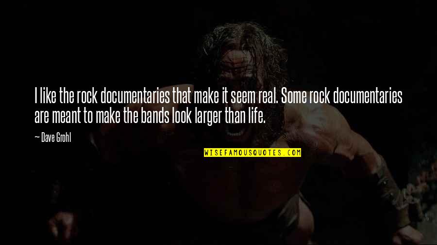 Rocks And Life Quotes By Dave Grohl: I like the rock documentaries that make it