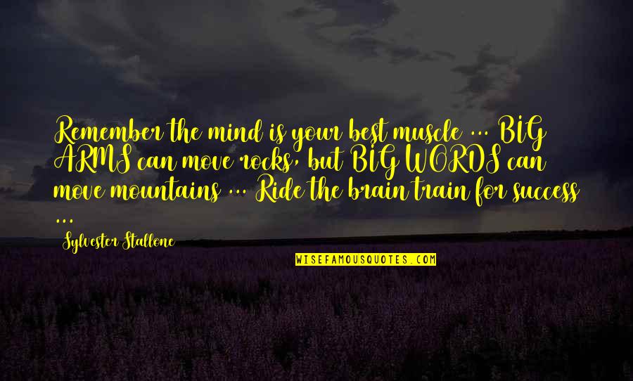 Rocks And Mountains Quotes By Sylvester Stallone: Remember the mind is your best muscle ...