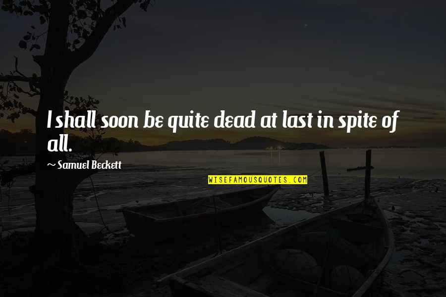 Rocky Balboa Getting Hit Quotes By Samuel Beckett: I shall soon be quite dead at last