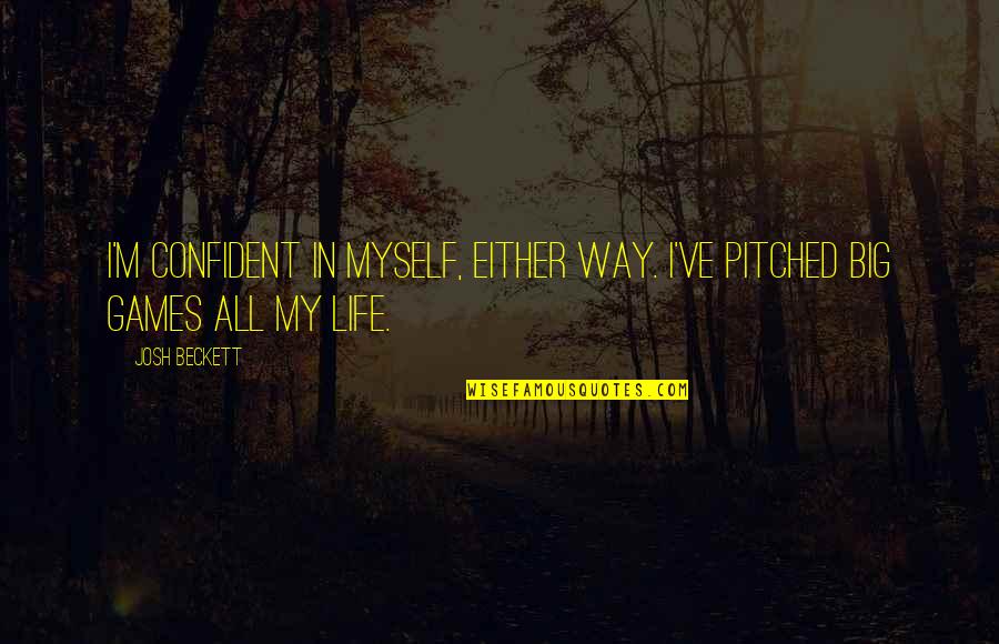Rocky Life Quotes By Josh Beckett: I'm confident in myself, either way. I've pitched