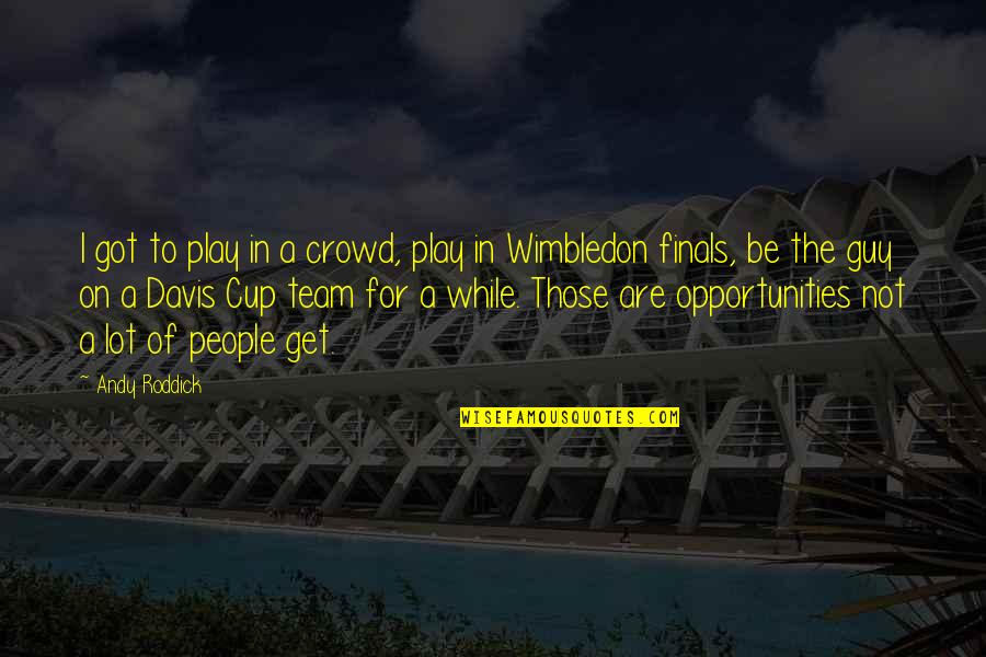 Roddick Andy Quotes By Andy Roddick: I got to play in a crowd, play Roddick Andy Quotes By Andy Roddick: I got to play in a crowd, play