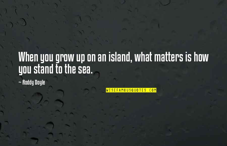 Roddy Quotes By Roddy Doyle: When you grow up on an island, what