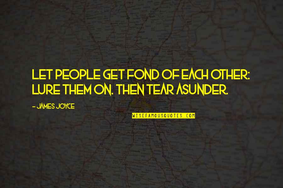 Rodenhiser Holliston Quotes By James Joyce: Let people get fond of each other: lure
