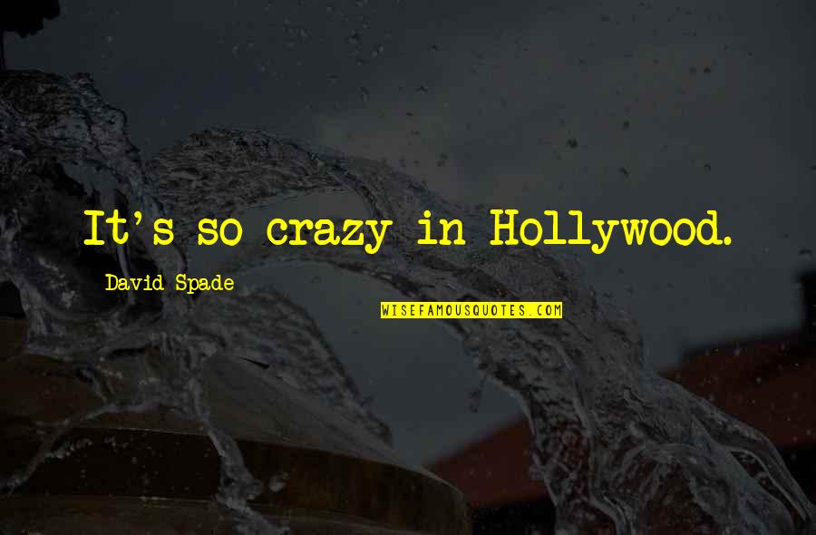 Rodger Bumpass Quotes By David Spade: It's so crazy in Hollywood. Rodger Bumpass Quotes By David Spade: It's so crazy in Hollywood.