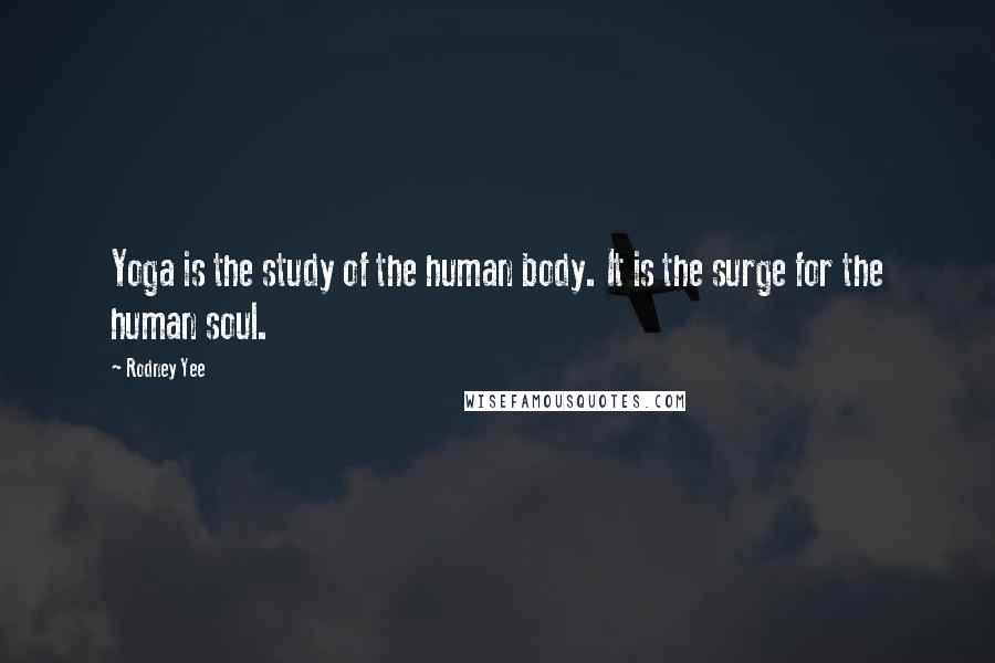 Rodney Yee quotes: Yoga is the study of the human body. It is the surge for the human soul.