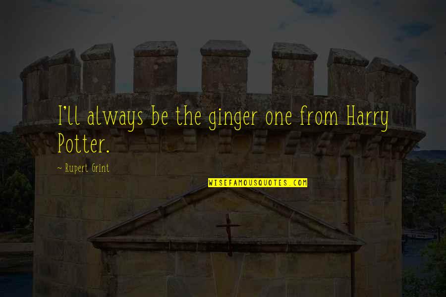 Roeblin Quotes By Rupert Grint: I'll always be the ginger one from Harry