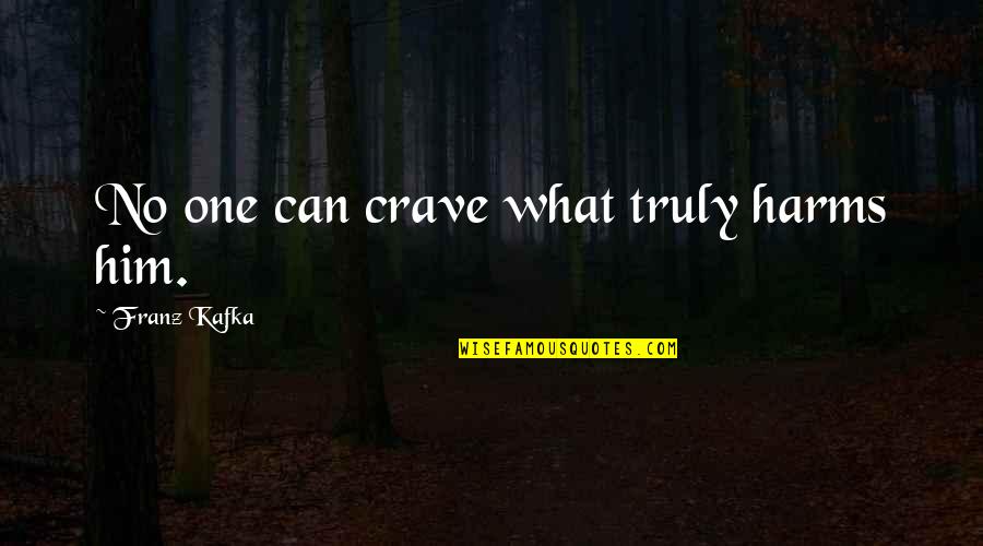 Roenis Quotes By Franz Kafka: No one can crave what truly harms him.