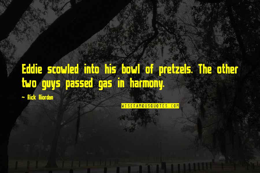 Rogaland Norge Quotes By Rick Riordan: Eddie scowled into his bowl of pretzels. The
