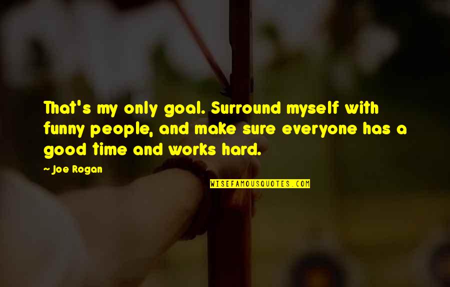 Rogan Quotes By Joe Rogan: That's my only goal. Surround myself with funny