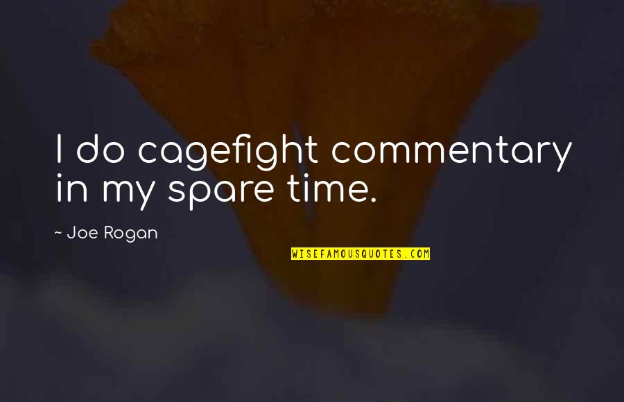 Rogan Quotes By Joe Rogan: I do cagefight commentary in my spare time.