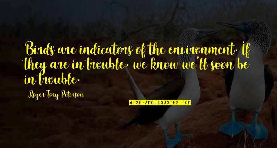 Roger Tory Peterson Quotes By Roger Tory Peterson: Birds are indicators of the environment. If they