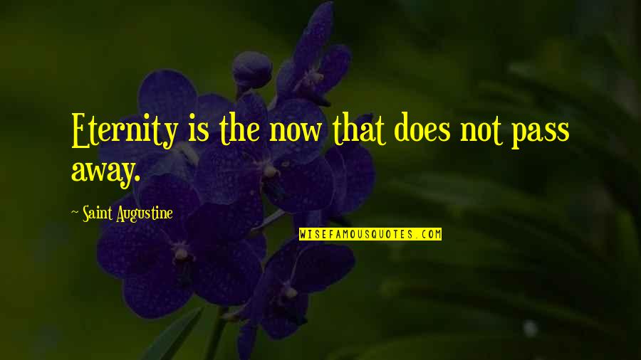 Roger Ward Babson Quotes By Saint Augustine: Eternity is the now that does not pass