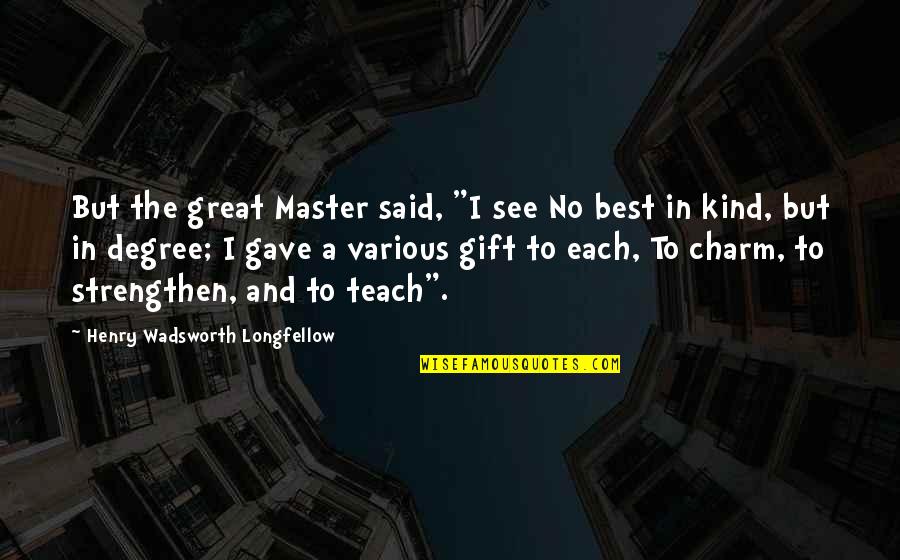 Rohadt Narancs Quotes By Henry Wadsworth Longfellow: But the great Master said, "I see No