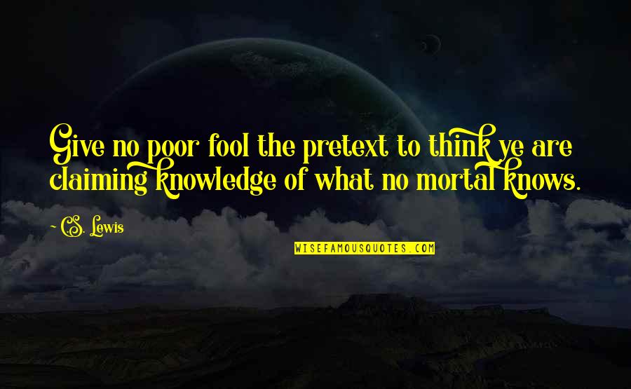 Roiled Crossword Quotes By C.S. Lewis: Give no poor fool the pretext to think Roiled Crossword Quotes By C.S. Lewis: Give no poor fool the pretext to think