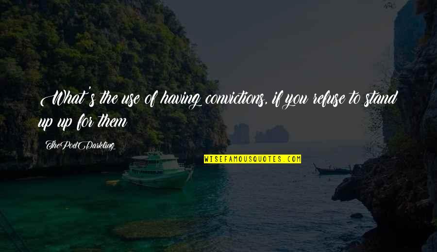 Rokenbok Quotes By ThePoetDarkling: What's the use of having convictions, if you