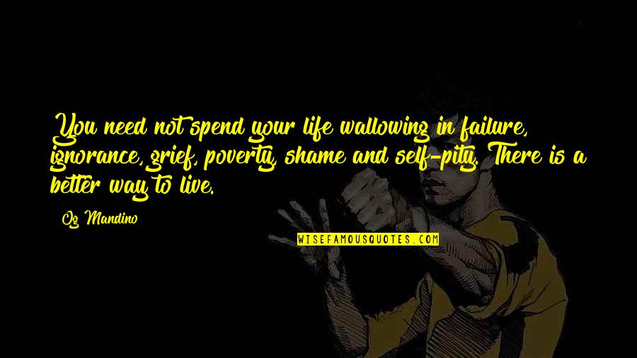 Role Models For Youth Quotes By Og Mandino: You need not spend your life wallowing in