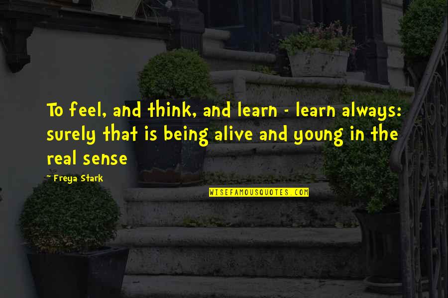 Rolento Street Fighter Quotes By Freya Stark: To feel, and think, and learn - learn Rolento Street Fighter Quotes By Freya Stark: To feel, and think, and learn - learn