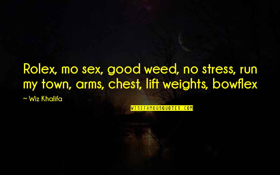 Rolex Quotes By Wiz Khalifa: Rolex, mo sex, good weed, no stress, run