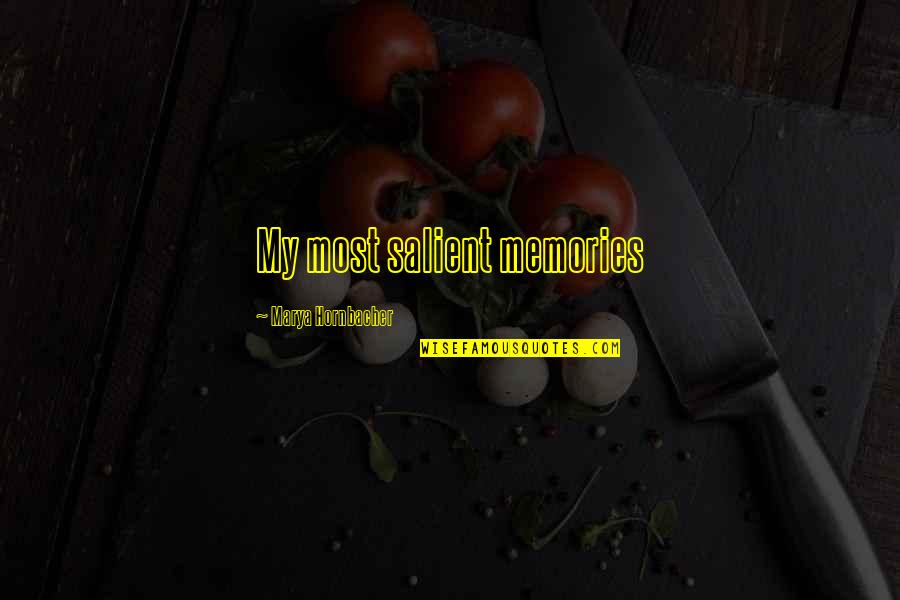 Rolf Potts Vagabonding Quotes By Marya Hornbacher: My most salient memories Rolf Potts Vagabonding Quotes By Marya Hornbacher: My most salient memories