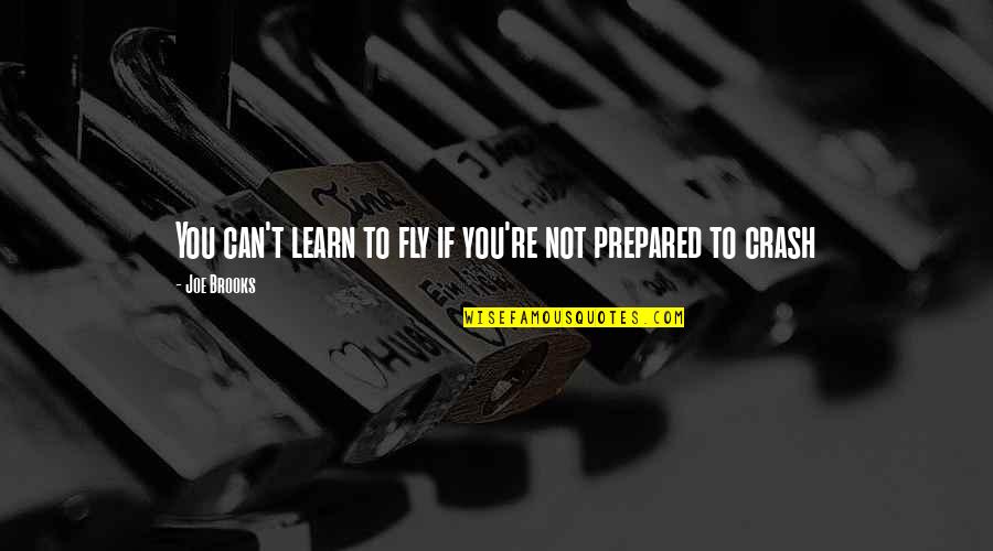 Rolheiser Best Quotes By Joe Brooks: You can't learn to fly if you're not