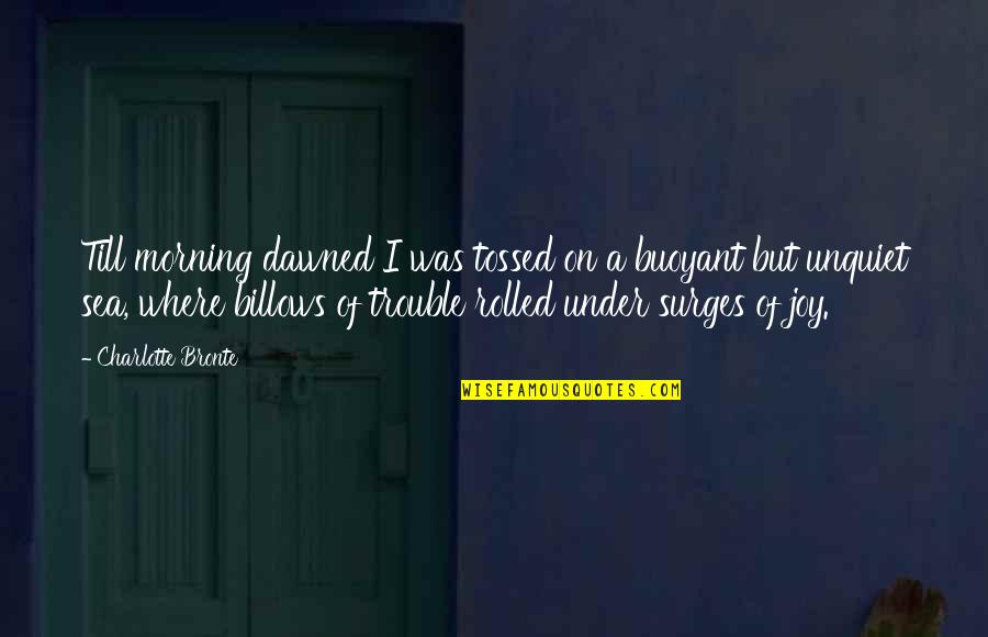 Rolled Quotes By Charlotte Bronte: Till morning dawned I was tossed on a