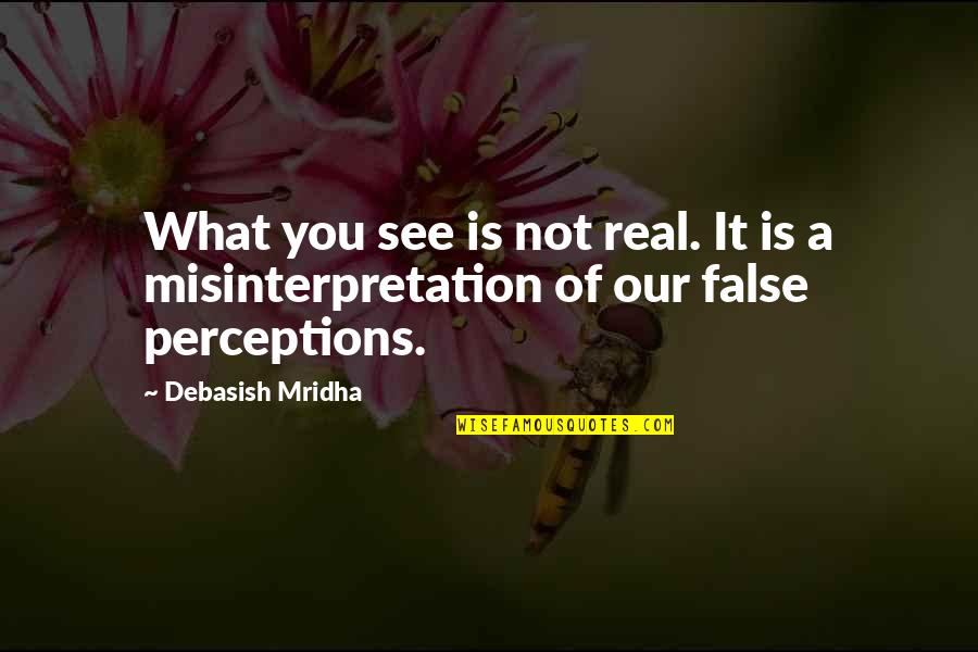 Rollem Discord Quotes By Debasish Mridha: What you see is not real. It is