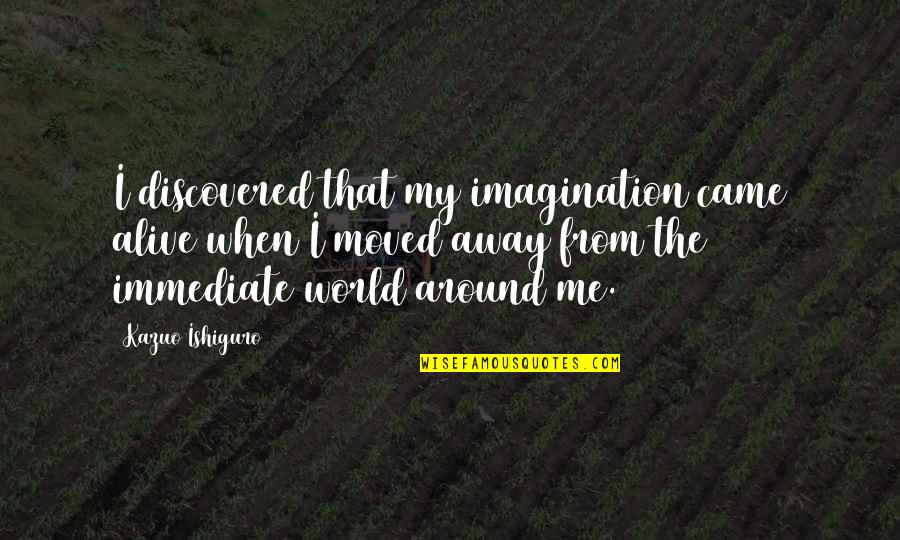 Roller Blind Quotes By Kazuo Ishiguro: I discovered that my imagination came alive when