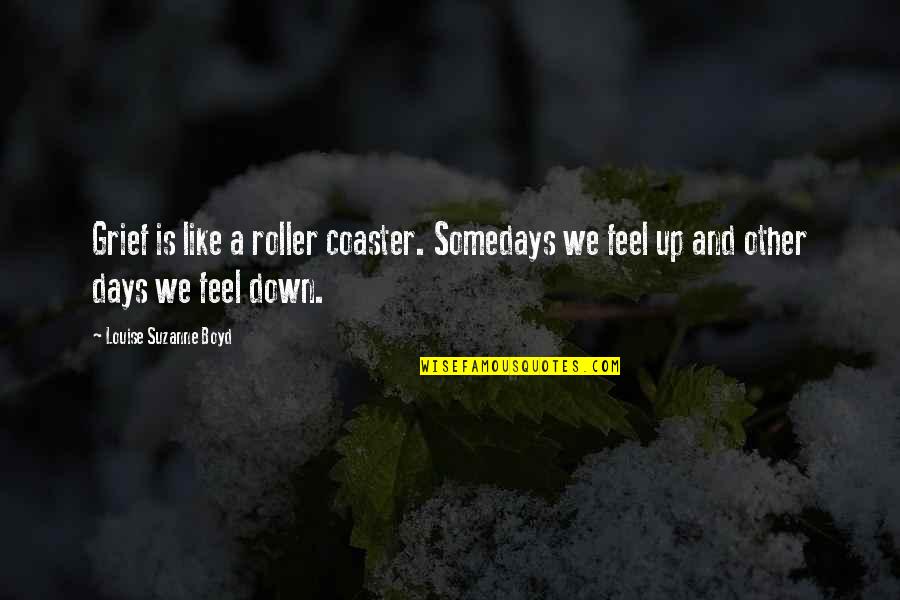 Roller Coaster Quotes By Louise Suzanne Boyd: Grief is like a roller coaster. Somedays we