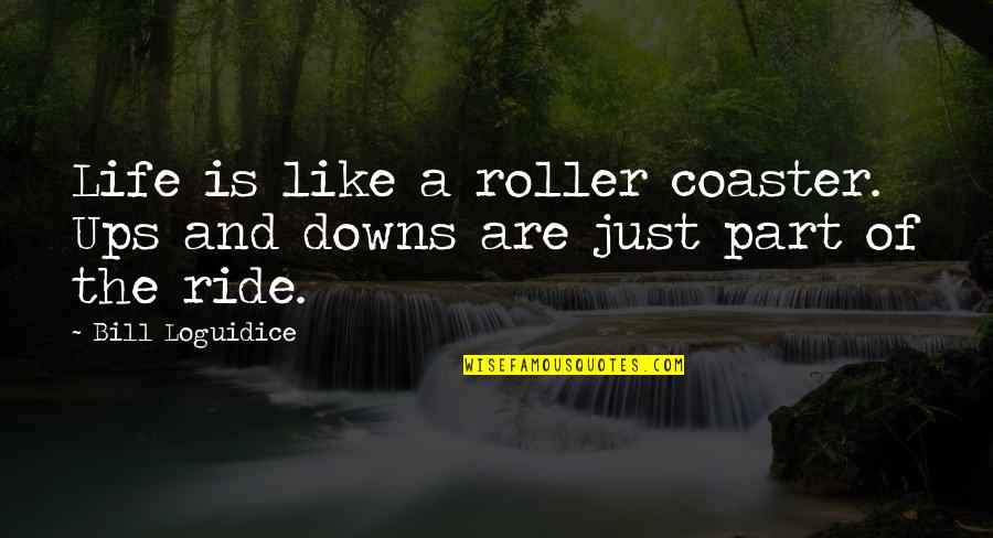 Roller Coaster Ride Quotes By Bill Loguidice: Life is like a roller coaster. Ups and