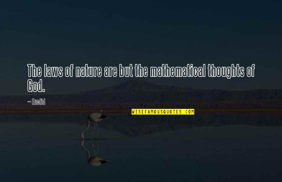 Rolling Hills Farm Quotes By Euclid: The laws of nature are but the mathematical