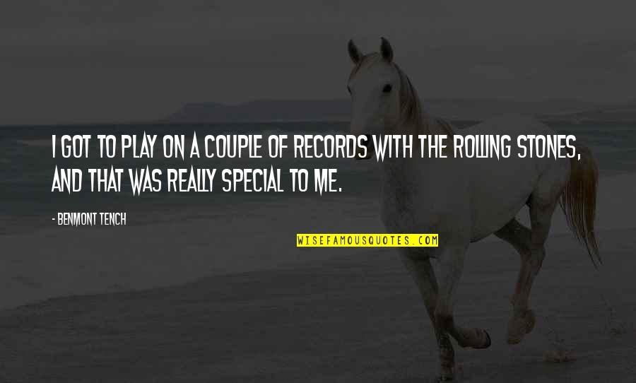 Rolling Stones Quotes By Benmont Tench: I got to play on a couple of Rolling Stones Quotes By Benmont Tench: I got to play on a couple of