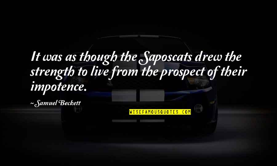Romain Rolland Famous Quotes By Samuel Beckett: It was as though the Saposcats drew the Romain Rolland Famous Quotes By Samuel Beckett: It was as though the Saposcats drew the