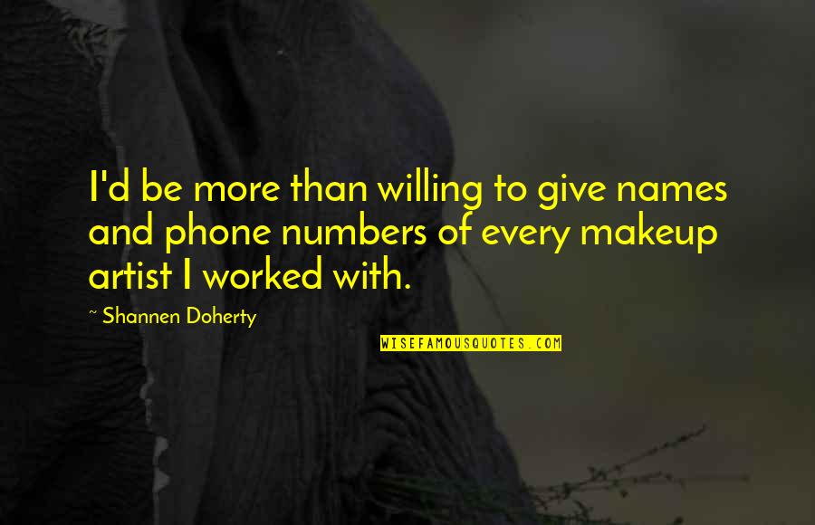 Roman Statues Quotes By Shannen Doherty: I'd be more than willing to give names Roman Statues Quotes By Shannen Doherty: I'd be more than willing to give names