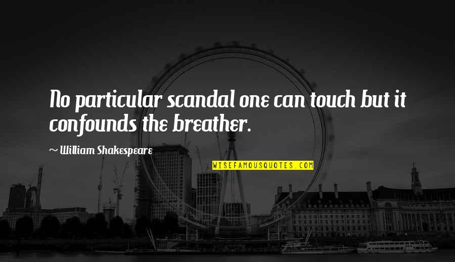 Romanc Quotes By William Shakespeare: No particular scandal one can touch but it