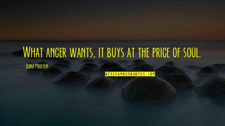 Romance Thriller Suspense Quotes By Dana Marton: What anger wants, it buys at the price