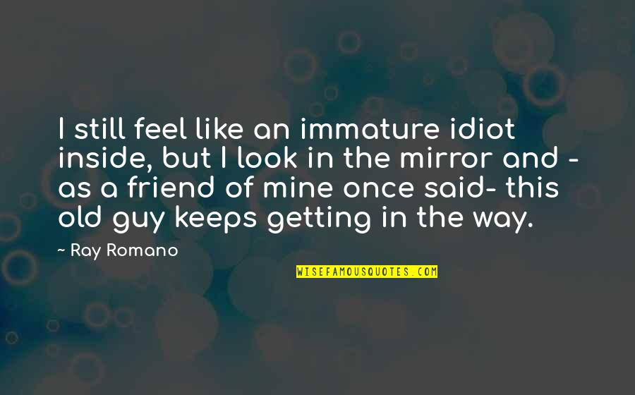 Romano's Quotes By Ray Romano: I still feel like an immature idiot inside,